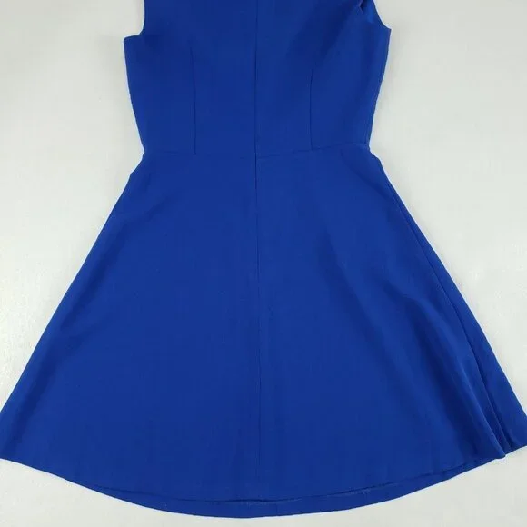 Chelsea 28 Cutout Sleeveless Dress Blue Womens XS Fit Flare Party Lined Mini - Picture 6 of 12